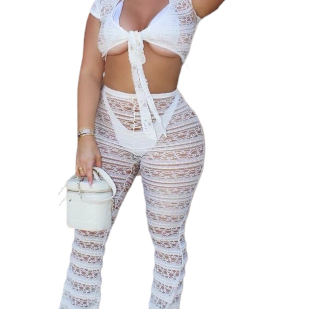 Crop top and pants set